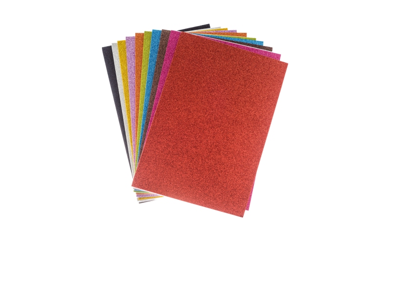 Pianka PVC A4 z klejem i brokatem mix kolor (10szt) Brewis